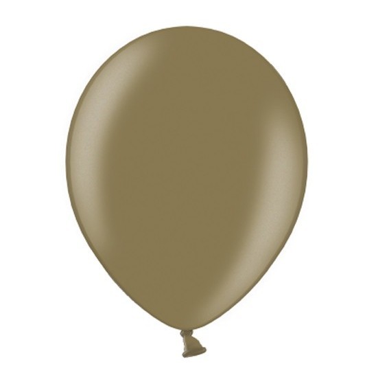 100 latex ballonnen olijfbruin metallic 12cm