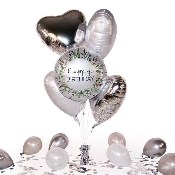 Heliumballon in der Box Natural Greenery Birthday