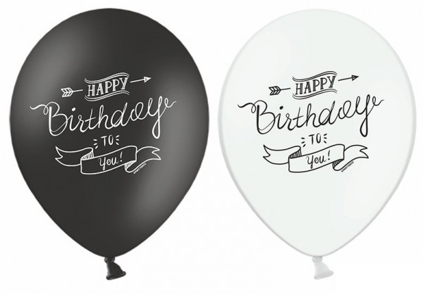6 Wonderful Birthday balloons 30cm