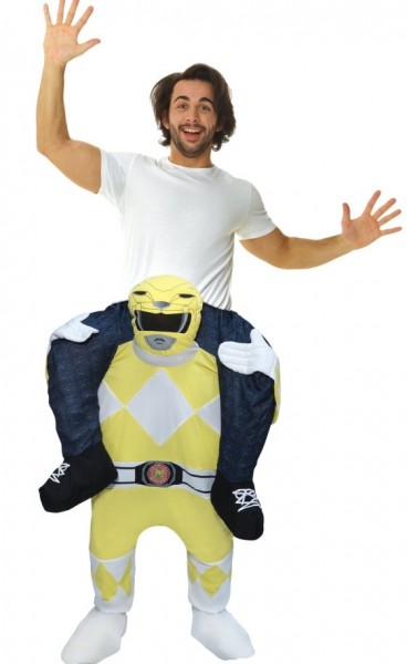 Geel Power Ranger-piggyback-kostuum
