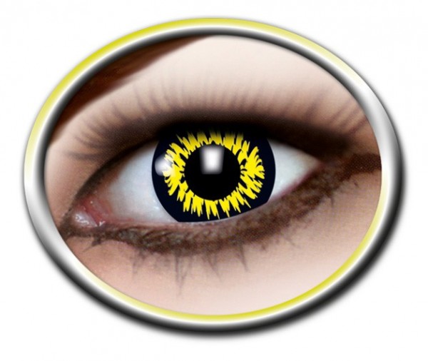 Yellow werewolf contact lens