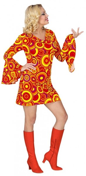 Disco Fever ladies costume Casey orange 4
