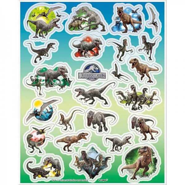 4 Jurassic World Stickerbogen