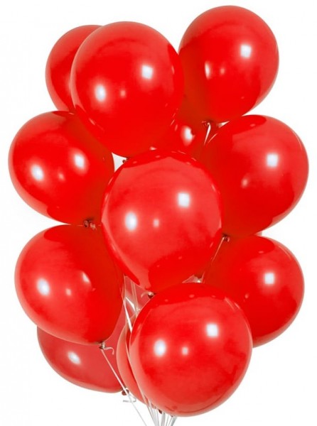 30 globos en rojo 23cm