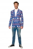 Preview: Suitmeister Blazer Christmas Blue Nordic