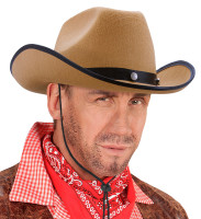 Oversigt: Cowboy westernhat i beige
