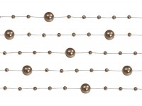 Preview: 5 pearl garlands Sissi hazelnut brown 1.3m