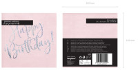 Preview: 20 Pink Birthday napkins 33cm