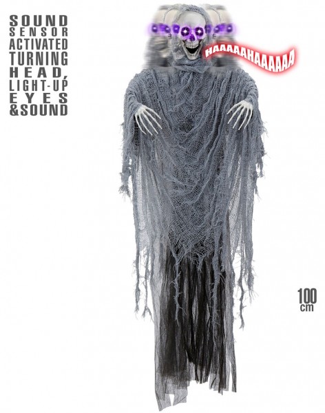 Terrifying deco skeleton grim reaper 100cm