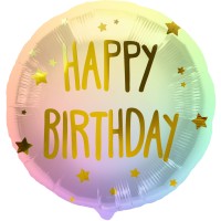 Grattis på födelsedagen Ombré stjärnballong 45cm