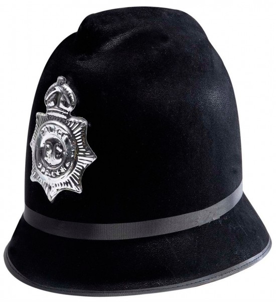Gorra de policía británica en negro