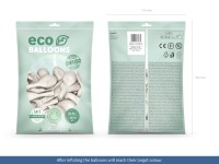 100 Eco metallic Ballons perlweiß 30cm