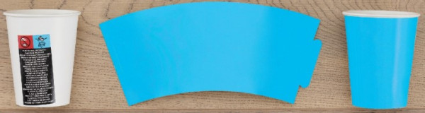 8 Turquoise Passion papieren bekers