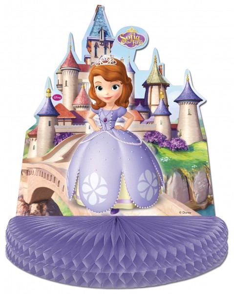 Sofia the first table decoration with honeycomb stand 30 x 35cm