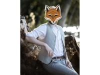 Preview: Paper mask fox with elastic band