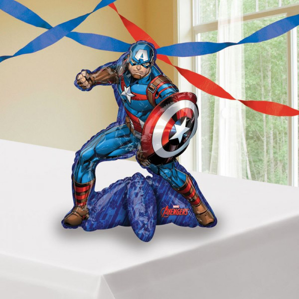 Ballon aluminium sur pied Captain America