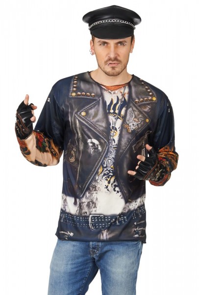 Camicia da uomo Biker Rocker 3D