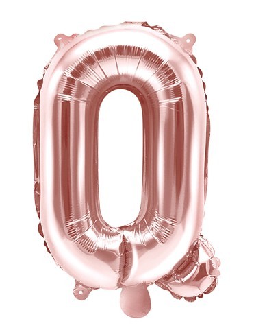 Folieballon Q rosé goud 35cm