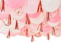 Rosa födelsedagsballongdekorationsset 179 delar