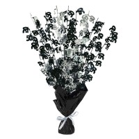 Anteprima: Happy Black Sparkling 50th Birthday Table Fountain 42cm