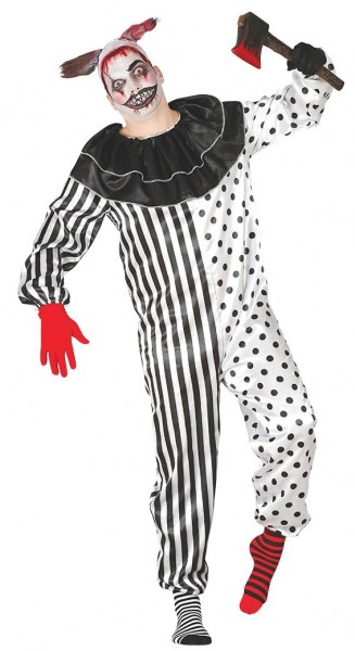 Clown Krishan mønster mix herre kostume