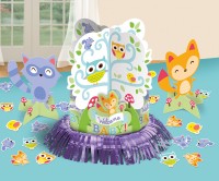 Dekoracja stołu Baby Shower z uroczymi zwierzętami leśnymi 23 szt