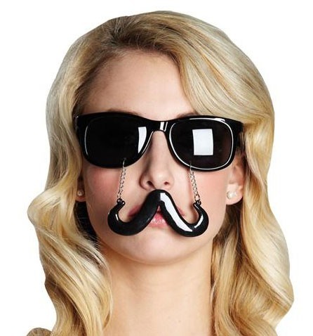 Schwarze Partybrille Mit Schnurrbart
