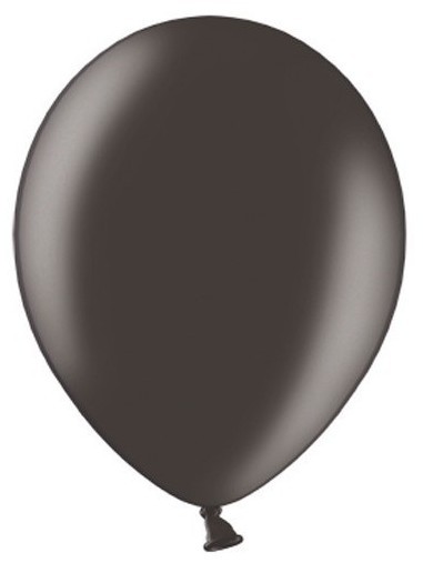 50 Partystar metallic ballonnen zwart 30cm
