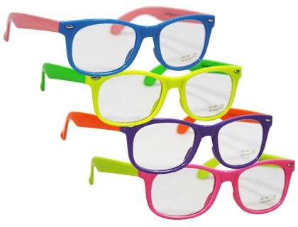 Gafas nerd de colores neón
