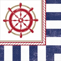 16 maritime summer napkins 25cm
