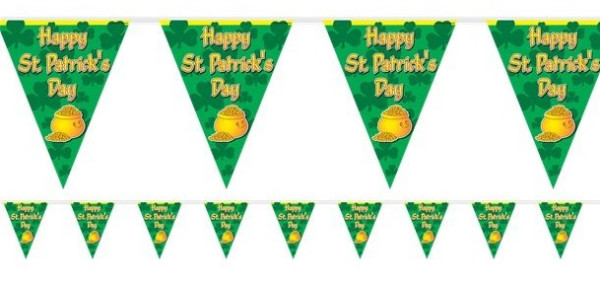 Guirnalda de banderines Happy St. Patricks Day 3,65m