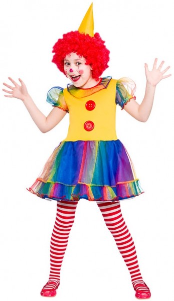 Kleurrijke circus clown Roberta jurk