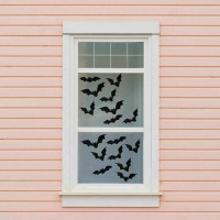 Anteprima: 24 adesivi per finestre di pipistrelli
