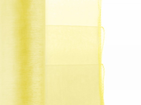 Gesäumter Organza Juna gelb 9m x 38cm