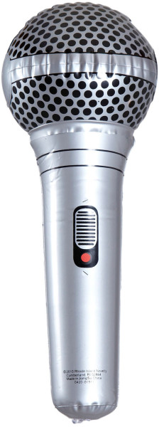 Srebrny nadmuchiwany mikrofon