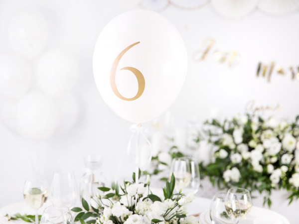 11 table numbers balloons 30cm 2