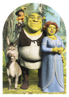 Förhandsgranskning: Shrek and Friends kartongutskärning 1,34m