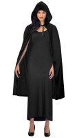 Black hooded cape for adults