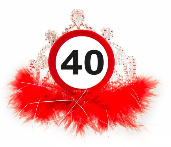 Znak drogowy Tiara 40. urodziny