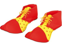 Chaussures de clown pour enfants rouge-jaune