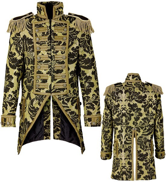 Venetian nobleman tailcoat in gold-black 4
