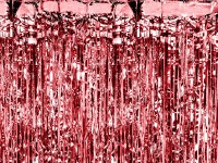 Rood klatergoud feestgordijn 90 x 250 cm