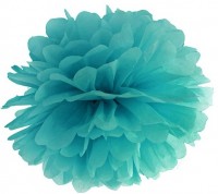 Aperçu: Pompon Romy turquoise 35cm