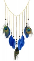 Preview: Fascinating peacock feather necklace