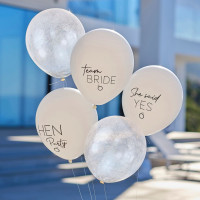 5 glanzende bruid vrijgezellenfeest ballonnen 30cm