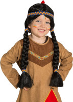 Indian Red Feather Child Wig