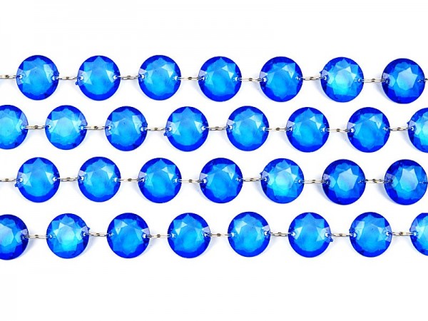 Kristallen kralenhanger koningsblauw 1m