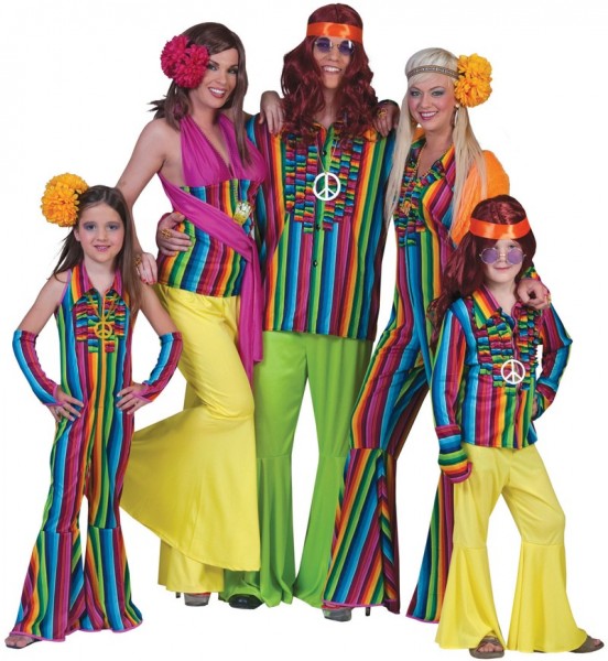 Love & Peace Rainbow Hippie kostume til børn 2