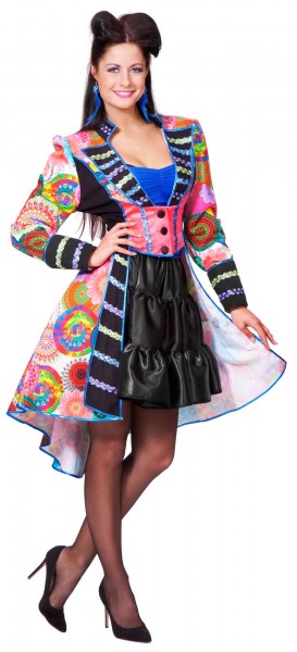 Kolorowa damska kurtka w stylu lat 70