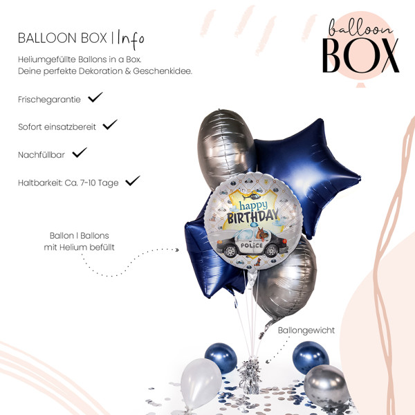 Heliumballon in der Box Police Academy Birthday 3
